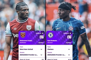 库杜斯、马杜埃凯上赛季英超场均数据:进球0.2比0.4、过人3.2比2